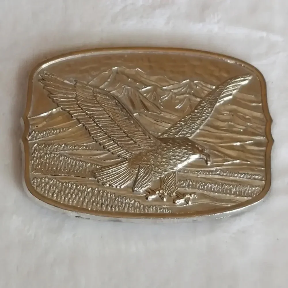 Silvertone Soaring Eagle Belt‎ Buckle